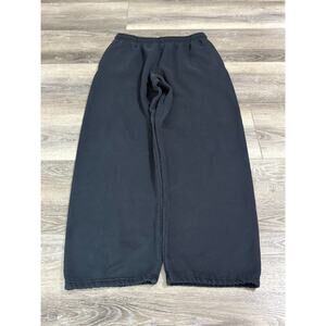 Black Baggy Wide Leg Sweatpants Pants Y2K Retro Streetwear Skater - Men’s Medium